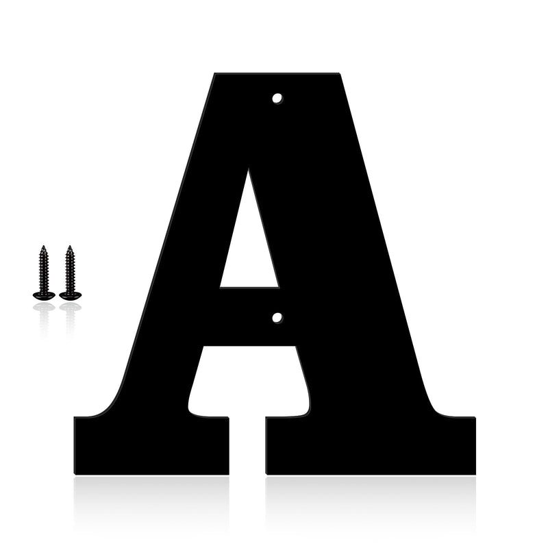 5 Inch Metal Modern House Numbers, House Address Letters and Numbers for Outside Signs - Metal Letters Door Numbers Signage Street Address Plaque for Garden Door Mailbox Decor (Letter A) 5 Inch Black A