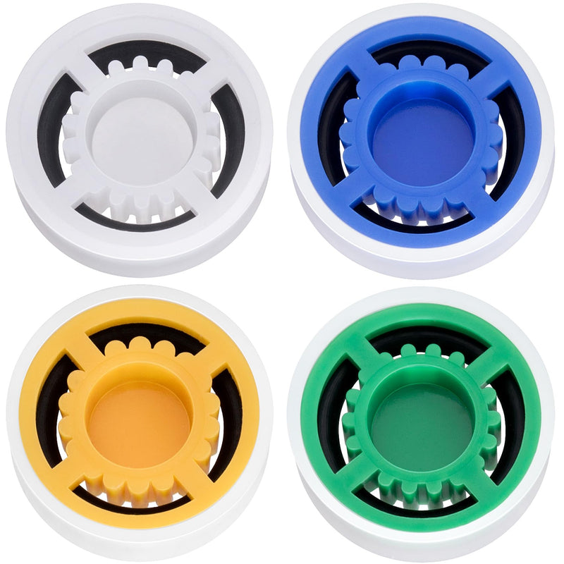 PAGOW 4 Pcs Shower Flow Restrictor, gpm 1.5 1.8 2.0 2.5 Shower Flow Reducer Limiter, Shower Head Water Saver Adapter Set for Handheld Shower, Bathroom, Toilet (0.56x0.54x0.21inch) [4pcs] gpm 1.5/1.8/2.0/2.5