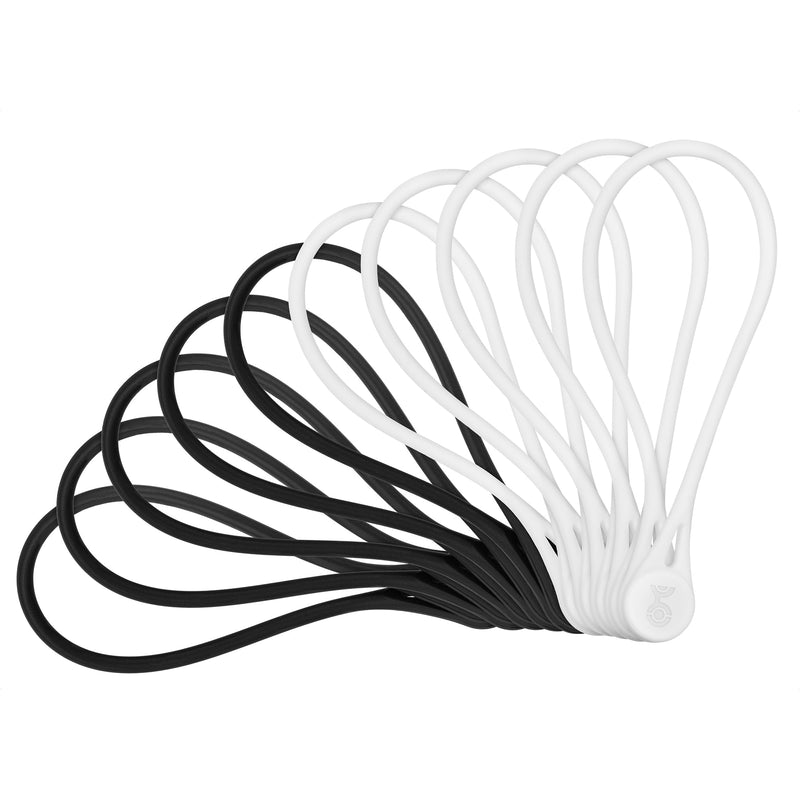 Cable Matters 10-Pack Silicone Magnetic Cable Ties (Magnetic Cord Ties, Magnetic Zip Ties/Cord Organizer) in Black and White - NewNest Australia