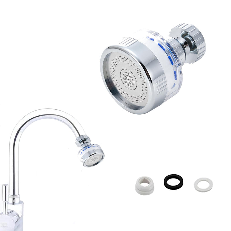 360 Degree Rotating Faucet Filter, Sink Water Faucet Filter Water Purifier Faucet Filter Purifier for Kitchen and Bathroom,Removes Heavy Metals and Hard Water 1 filter