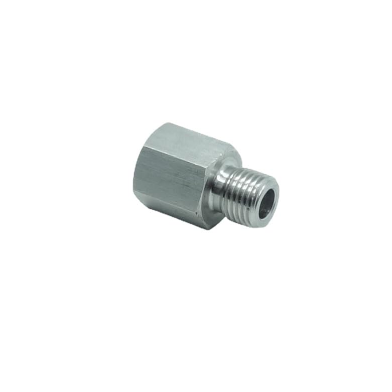 1 Piece M12 x 1.5 Male Metric to M14 x 1.5 Female Metric Gauge Sensor Adapter Stainless Steel 304 M12*1.5 Male x M14*1.5 Female