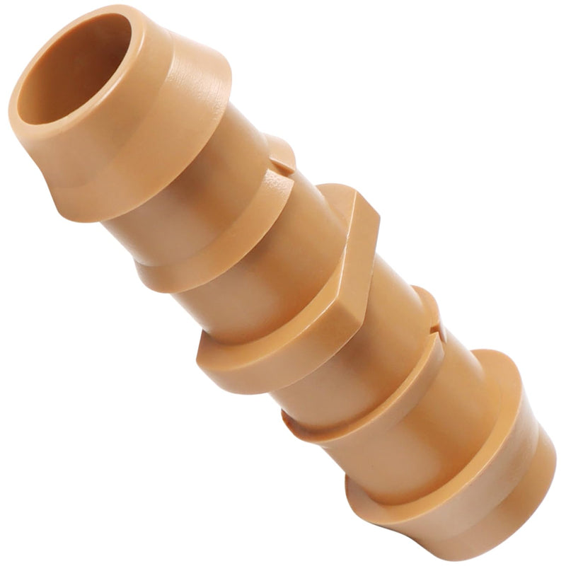 25 Pieces Drip Irrigation Coupling Fittings, 1/2'' Drip Line Barbed Coupler Connectors for 5/8", 1/2", .700" Drip Tubing for Garden Drip Sprinkler Systems