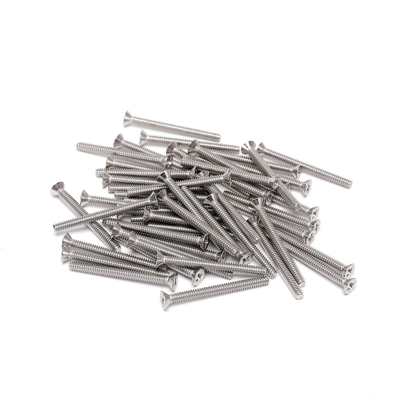 6-32 x 2 Inches Extra Long Outlet Screws Long Electrical Outlet Screws Device Mounting Screws Machine Screws Electrical Outlet Extender for Fix Wonky and Sunken Outlets (30 Pieces)