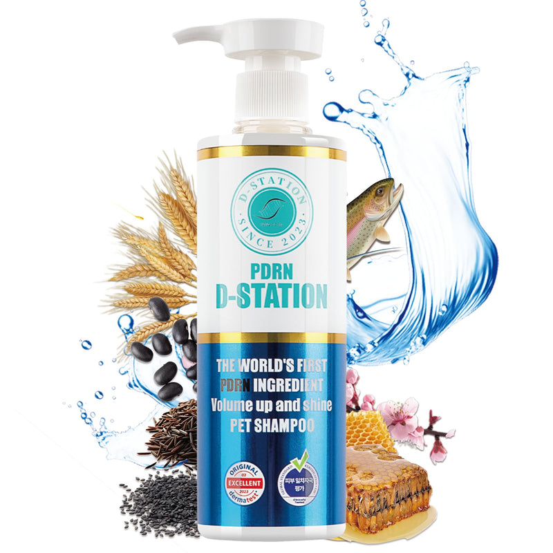 PDRN Volume Up & Shine Pet Shampoo - Contains PDRN & Manuka Honey - Enhances Skin Health, Moisturizes, Relieves Itching, Prevents Odor, Enhances Volume, and Gives Coat Shine for Dogs and Cats. 10.1 oz - PawsPlanet Australia