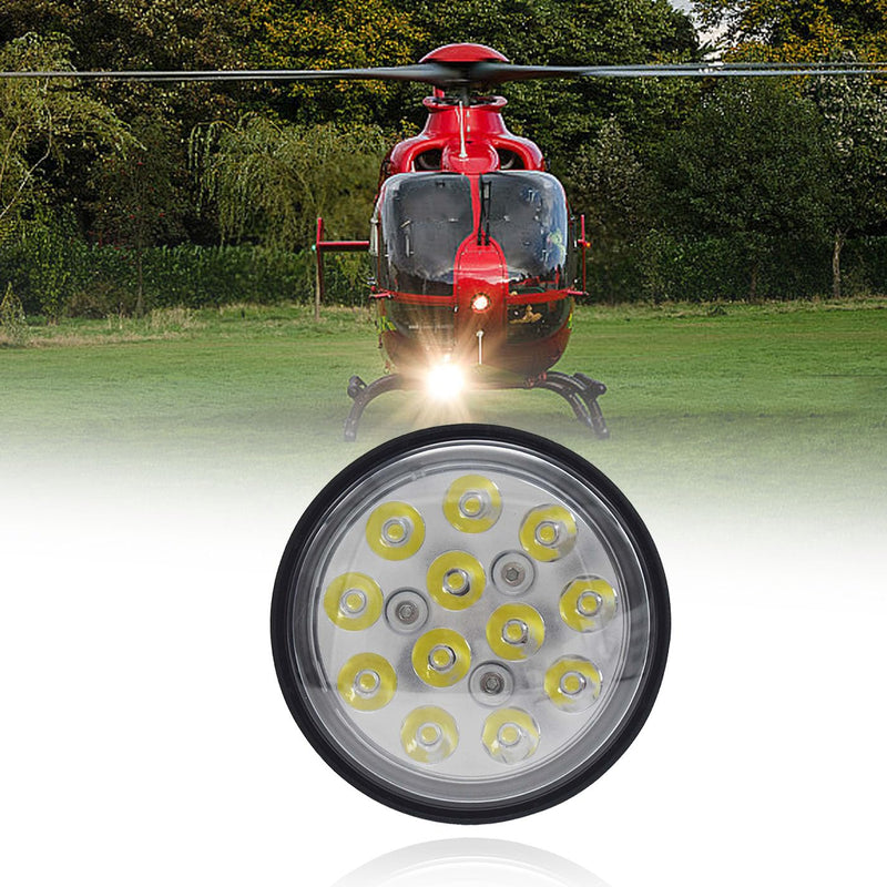 LED PAR36 Aviation Grade Aircraft Landing Light 4-1/2" 115mm DC 8-32V 2,000 Lumens White 6000K Spot Beam Narrow Beam IP67 LED Work Light for Aircraft Landing,Tractors,Taxi,Marine Spotlights