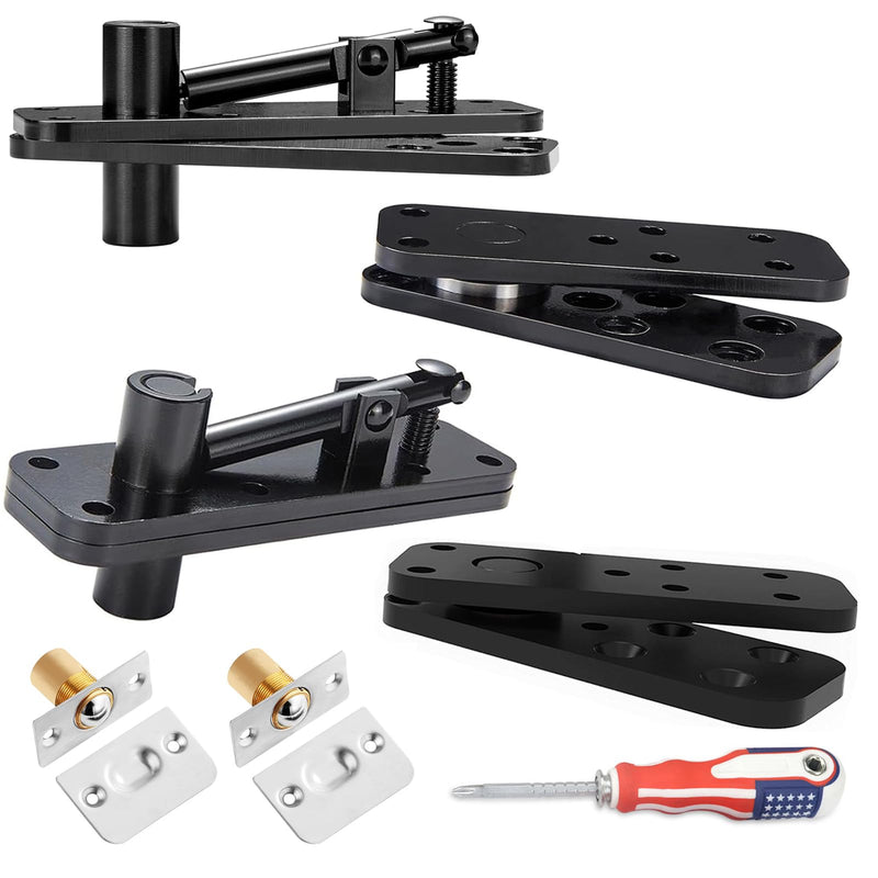 2PCS Hidden Door Hinge, Stainless Steel Hidden Hinges 573LB Load-Bearing for Doors, Heavy Duty Pivot Door Hardware Swinging Pivot Hinge 360° Rotation Door Hinges 2pcs