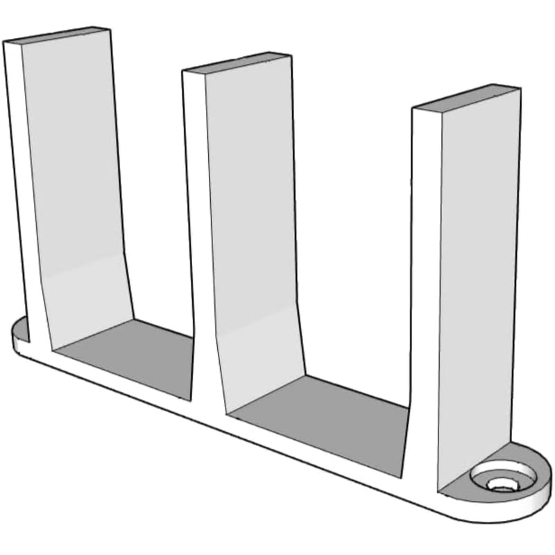 Sliding Closet Door Floor Guide Bracket | Universal Fit for 1-3/8" Width Doors (White) | Grovers Home Solutions White