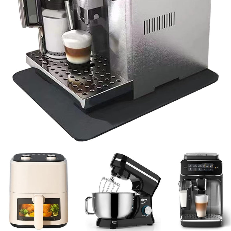 Kitchen Appliance Sliders 360 Degree Rotation Moving on Counter, Appliance Slider Cut to Fit, Mat for Kitchenaid Mixer with Kitchen Accessories,Appliance Mover for Espresso Machine, Food Processor Medium (14'' L x 10'' W) Black-1 Pack