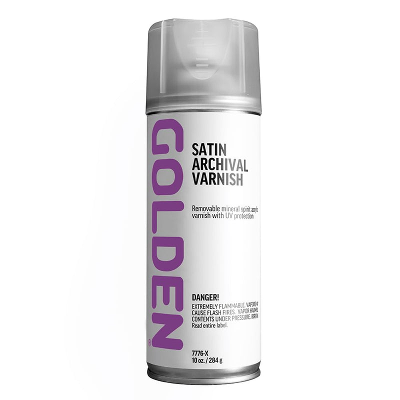 GOLDEN Satin Archival Varnish, 10 oz. Aerosol Can
