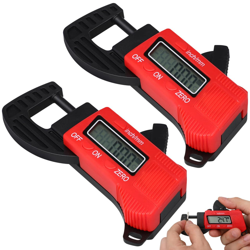 2pcs Thickness Gauge Caliper Micrometer Thickness Micrometer Measurement Tool for Thickness Digital Micrometer
