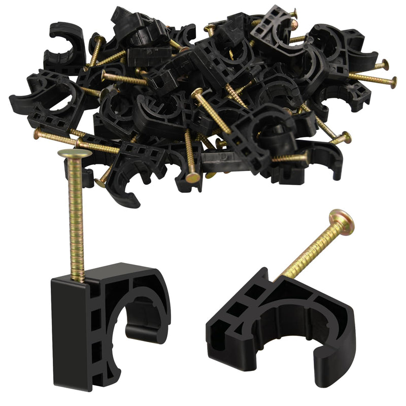 50/100/200 Pack 1/2" Half Clamps J-Hook with Nails Set, J Clamps for PEX, Copper, CPVC Tubing Connections (1/2", 50pcs) 50pcs J-hooks 1/2 Inch