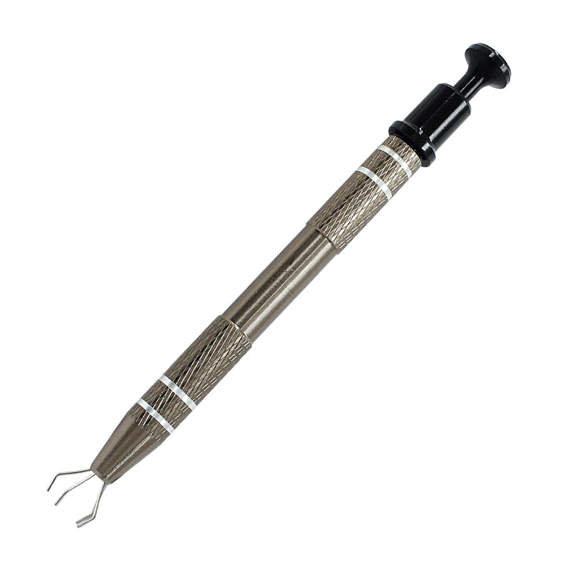 Hordion 4-Claw Pick up Tool Piercing Ball Grabber, Stainless Steel 4 Prongs Jewel Pickup Tool Terp Pearl Grabber for IC Chip Electronic Components Nails Clamping, Gray 1 Pcs