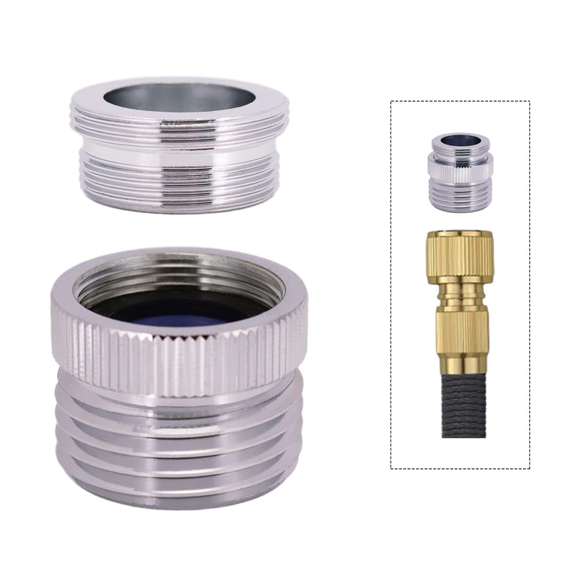 XINTONG - Faucet Adapter with Aerator, Faucet To Garden Hose Adapter, Kitchen and Bathroom Faucet Adapter to Garden Hose, Hose Attachment to Sink with 3/4" GHT Thread, Brass Chrome