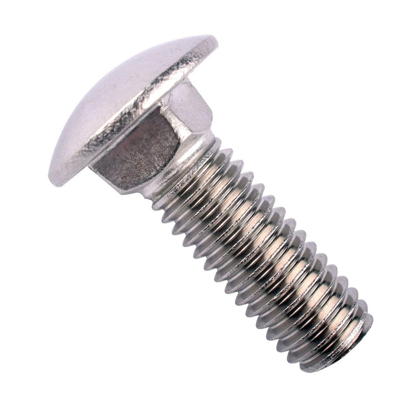 1/4-20 x 1/2" Carriage Bolts Screws, Round Head Square Neck, 304 Stainless Steel 18-8, UNC Coarse Fully Thread, Quantity 20Pcs 1/4-20 x 1/2" (20 Pcs)