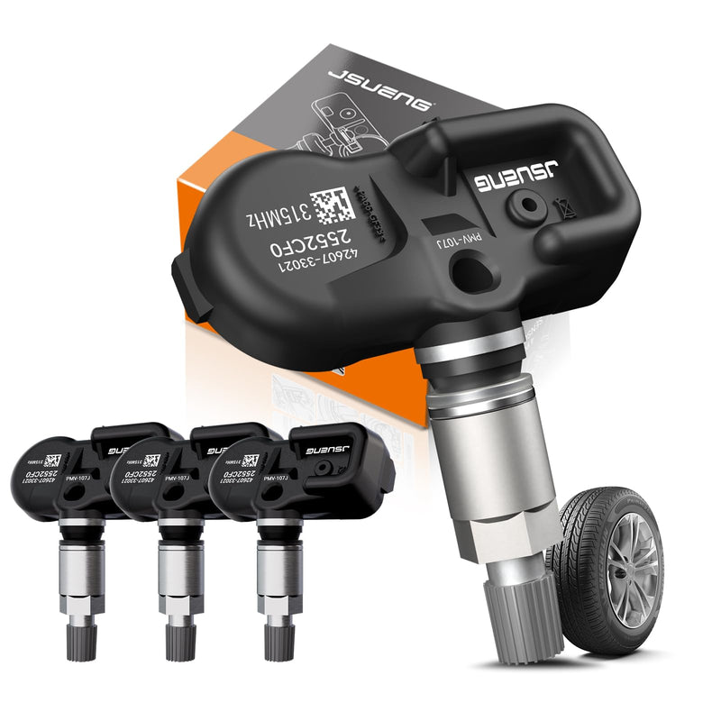 TPMS Sensor Compatible for Toyota Lexus Scion Pontiac, Tire Pressure Monitoring Sensors for Highlander Camry Rav4 Corolla Prius Avalon ES GX LX, 4-Pack Replaces 42607-33011 PMV-107J 315Mhz