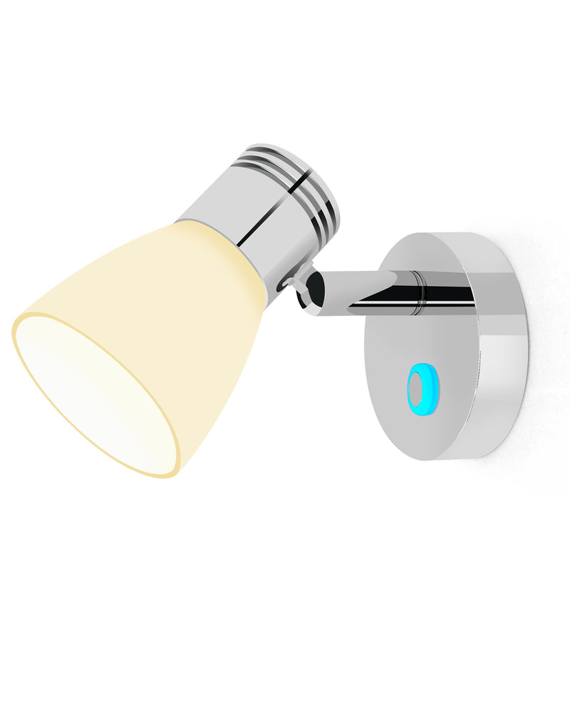 THALASSA Boat Reading Light 12V Interior LED Fixtures RV Reading Lamp Wall Sconce for Marine Caravan Camper Van Motorhome Indoor Lighting with Built-in Touch Dimmer Switch Polished Finish