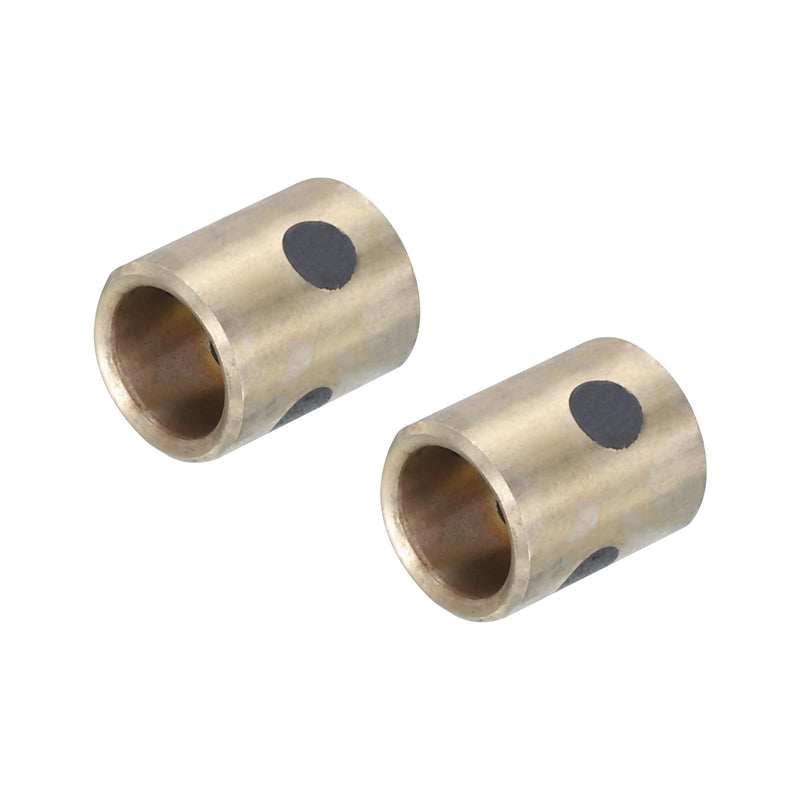 MECCANIXITY Sleeve Bearings 6mm/0.24" Bore,8mm/0.31" OD,12mm/0.47" Height,Wrapped Oilless Bushings Brass Graphite,JDB Oilless Graphite Lubricating Brass Bearing Bushing Sleeve Pack of 2 6mm x 8mm x 12mm
