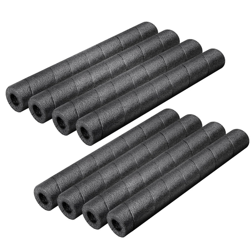 8 Pcs Pipe Foam Wrap 15.7 Inches Black Foam Pipe Protection Wrap Multi-Purpose Soft Foam Tubing for Outdoor Indoor Swimming Pool Handle Water Pipe Round Core