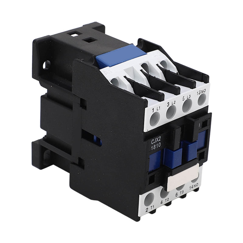 CJX2-18 AC Contactor 18A DIN Rail Mount Normally Open Electric Motor Starter with Pure Copper Coil for Industrial Control Panel