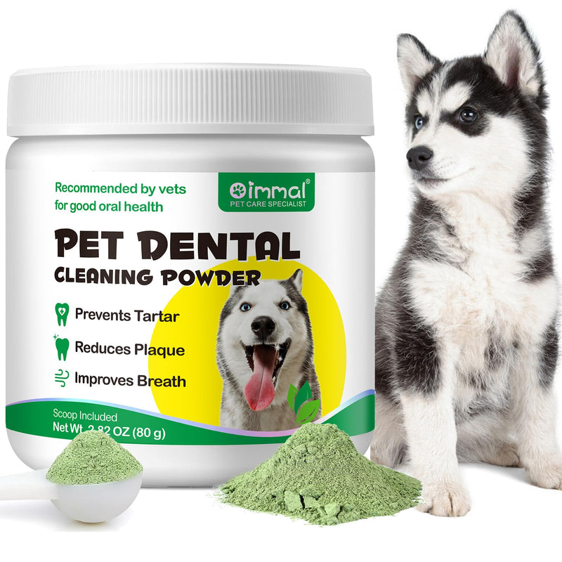 Dog Teeth Cleaning Powder, Dog Dental Powder for Teeth with Probiotics, Dental Powder for Dogs Teeth Cleaning, Fresh Breath, Plaque, Tartar 80g - PawsPlanet Australia