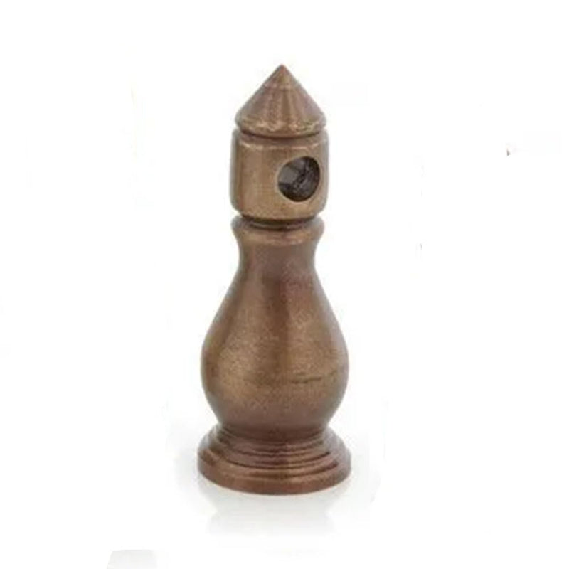 Van Dyke's Restorers Solid Brass Gallery Spindles for Furniture Accents (Single Post or Double Post) Single Post - Center, Antique Brass Single Center Post