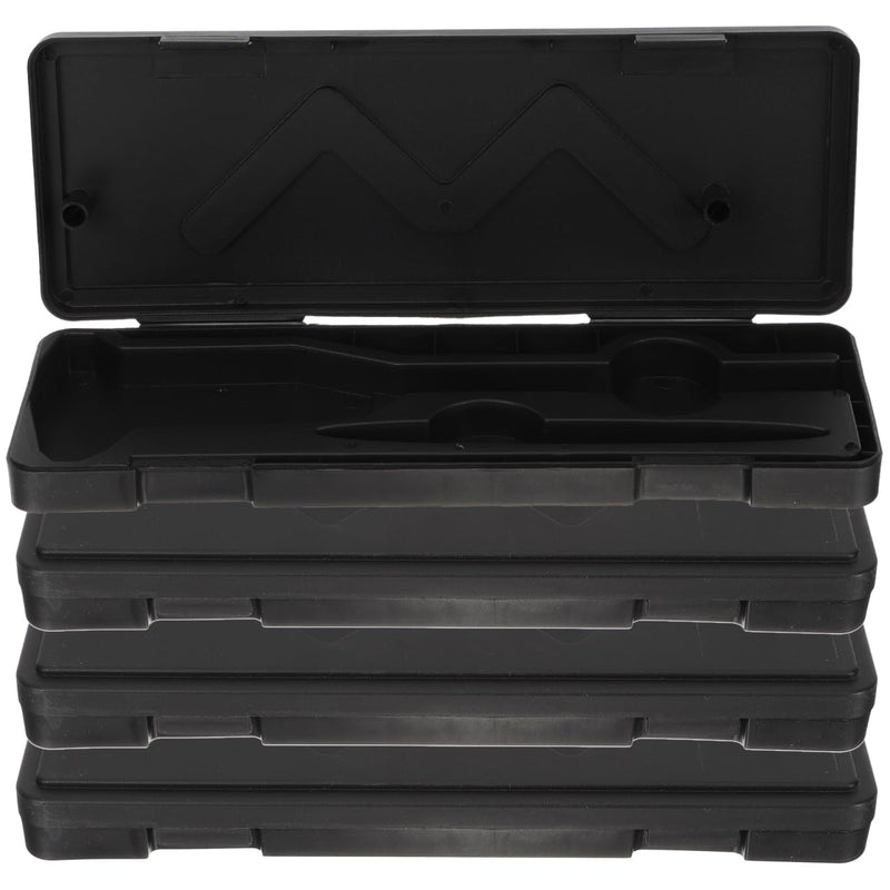 4pcs Black Plastic Dial Caliper Storage Box, Portable Caliper Case for 0-6 Inch Measuring Tools, Multi-Use Micrometer Case for Home and Workshop Electronic Tools Storage