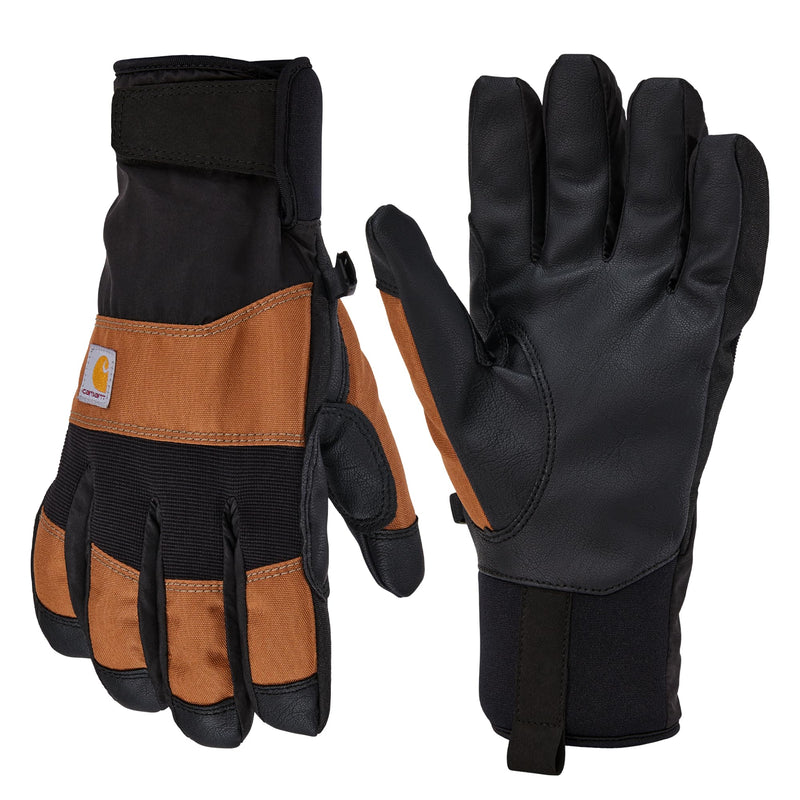 Carhartt Men's GL0843M Waterproof Thermal-Lined Secure Cuff Glove X-Large Brown/Black