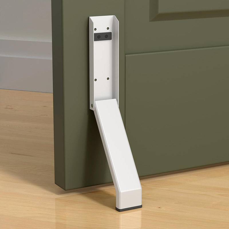 Door Stop, No Drilling Door Stoppers to Keep Door Open, Easy Pedal Kick Down Door Holder, Bottom of Door (White x 1 Pack) White x 1 Pack