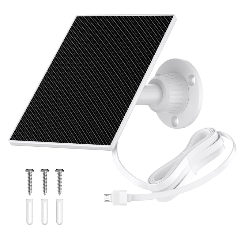 Solar Panel Compatible with Simplisafe Outdoor Camera, IP65 Waterproof, 360° Adjustable Panel for Outdoor Security Camera Series 2 Wireless and Wired, 13FT Charging Cable