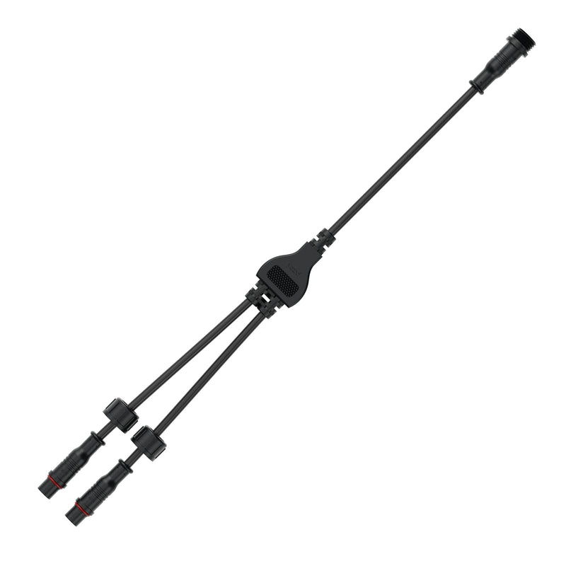 BTF-LIGHTING 3 Core 3 Pin Small Size IP65 Y Shape 1 Male Divided 2 Female Splitter Connector Black Plastics 0.32mm²/22AWG 15mm Nut 1 PCS 1 to 2 Y - NewNest Australia