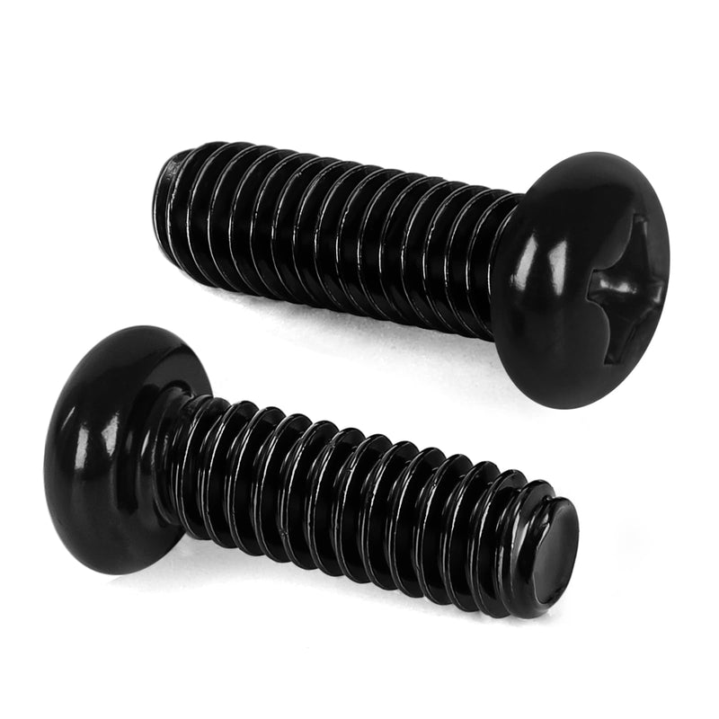 M3 x 12mm Pan Head Machine Screws, Cross Screw, 304 Stainless Steel, Black Finish, 50 PCS M3 x 12mm