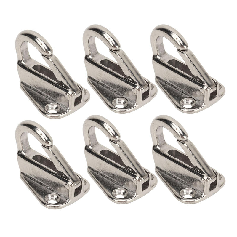 Marine Hardware Hook, Heavy Duty Boat Hook, 6Pcs Fender Hook Stainless Steel Heavy Duty Spring Buckle Type Fender Hanger for Home Marine Engineering
