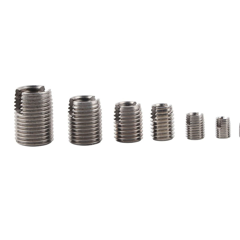 Fafeicy Stainless Steel Thread Insert, 50Pcs 302 Stainless Steel Inner Thread Self Tapping Thread Inserts Set Thread Reinforce Repair Tool, Tapping Inserts, Fafeicyzpiw6q52hg