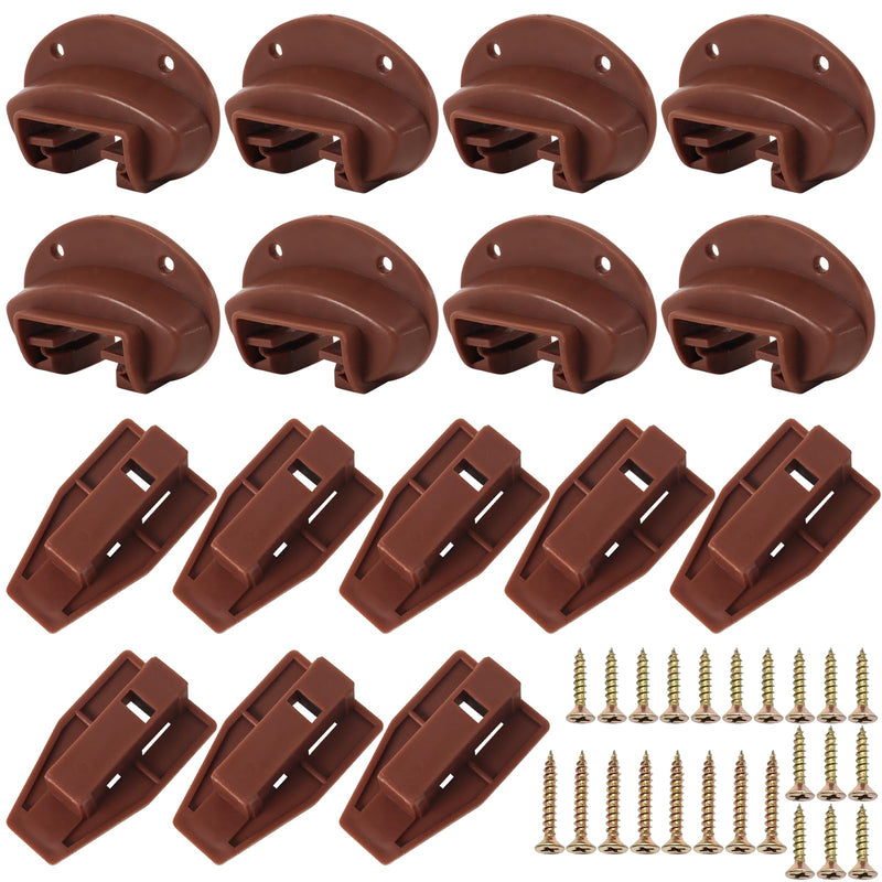 8 Set Drawer Guide Kit, Enhanced Commercial Slide Style Drawers for Kenlin Rite-Trak II 168, Vaughan Bassett, Legacy, Replacement Dresser Drawer Slides Repair Kit with Roller