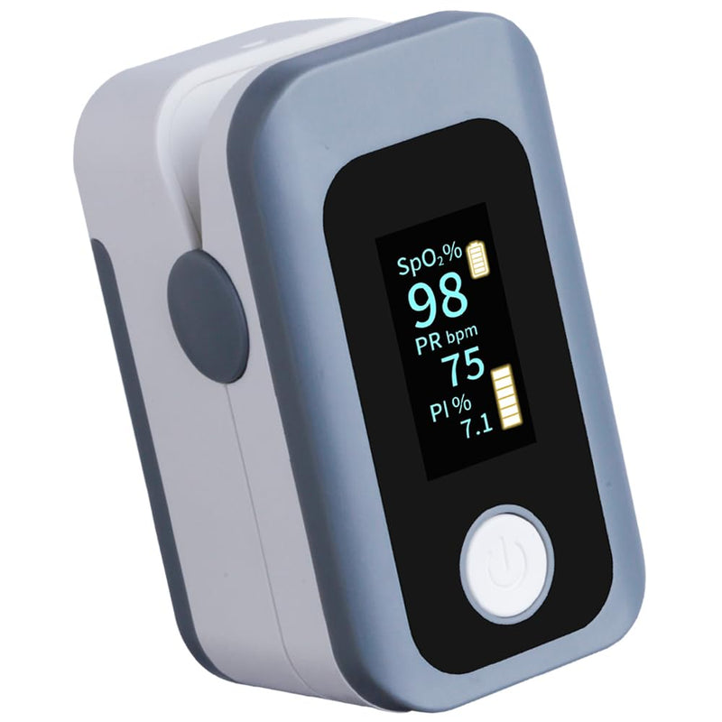 Pulse Oximeter Oxygen Monitor Fingertip Blood Oxygen Monitor Pulse Ox with OLED Display for SpO2,Heart Rate,PI