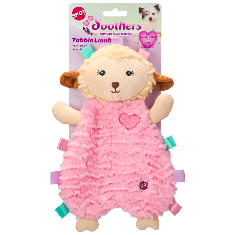 SPOT Soothers- Tabbie Lambie Dog Toy-Separation Anxiety Toys for Dogs, Stuffing Free, Scented with Calming Lavender Fragrance Beads to Safely Calm and Relax Dogs and Puppies, 12in - PawsPlanet Australia