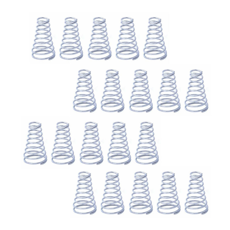 20pcs 304 Stainless Steel Taper Spring, Conical Cone Compression Spring, Tower Pressure Spring Wire Dia 0.3-0.8mm Height5~30mm ( Size : 0.7x6.5-14x15mm )