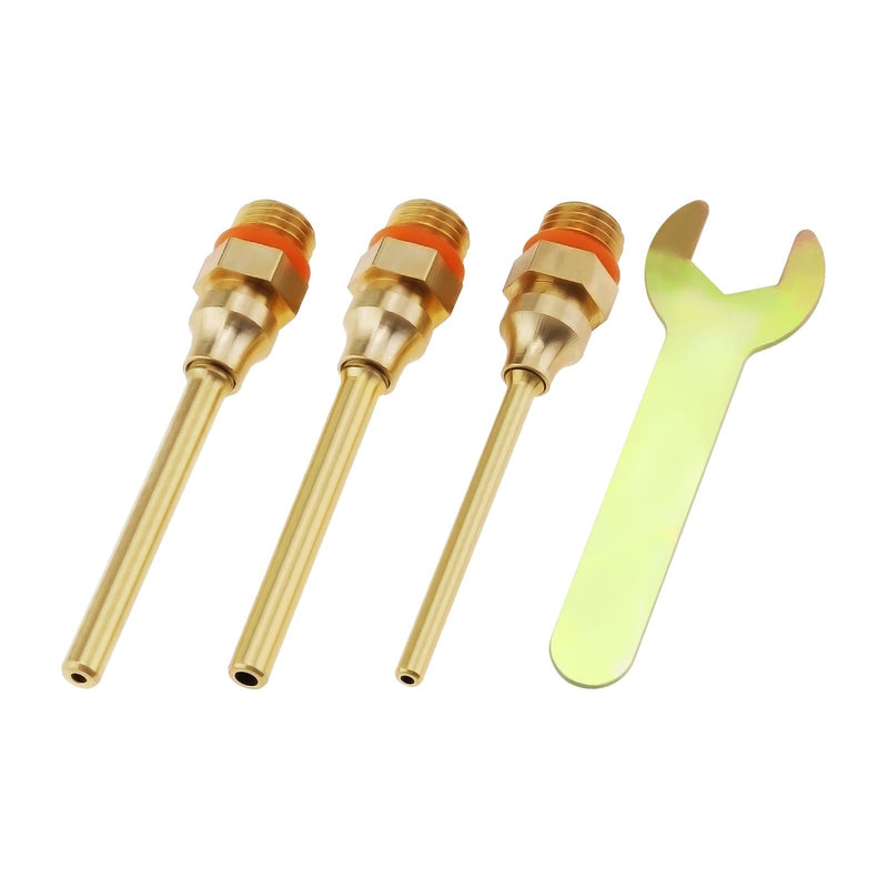 3Pcs Hot Glue Gun Nozzles 3 Size 70 mm Copper Glue Gun Nozzle with Wrench Assortment Kit for Home Repairs DIY Craft Projects Brass