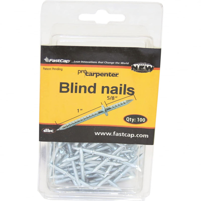 FastCap Blind Nail Kit with 100 Nails (1" x 5/8") | Designed for Invisible Fastening, Achieve a Flawless Finish with No Visible Holes or Putty Required, 00973