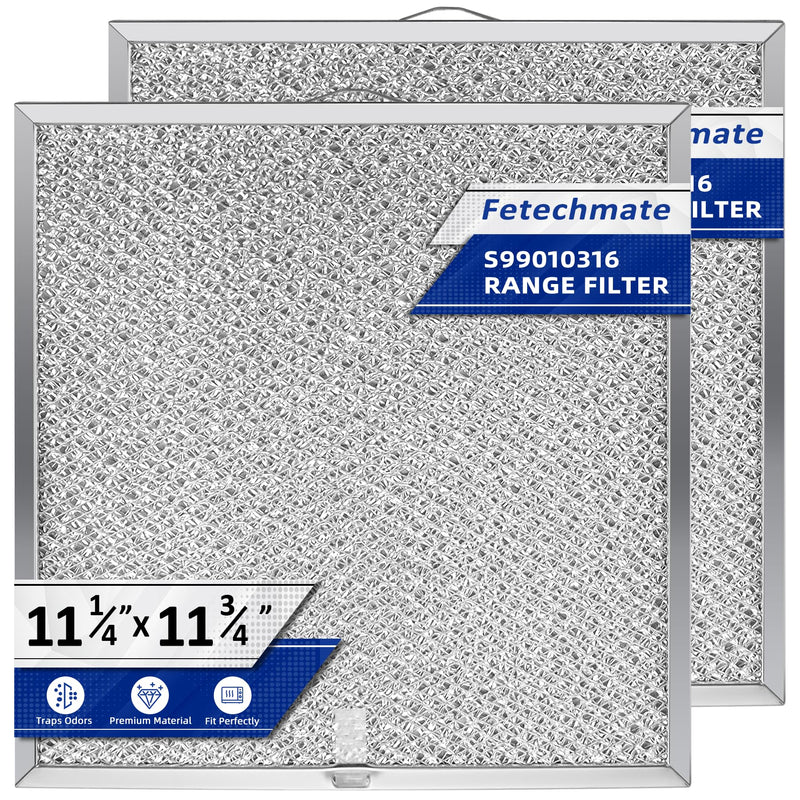 S99010316 Range Hood Vent Grease Filter 99010316 Replacement 11 1/4" x 11 3/4" Fit for Br-oan Nu-tone Ken-more Stove Replaces 990721400A, 990721400, WA65AF, NTK7450000-2 PACK