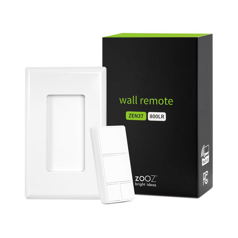 Zooz 800 Series Z-Wave Long Range Wall Remote & Scene Controller ZEN37 (Battery Powered), White | Z-Wave Hub Required