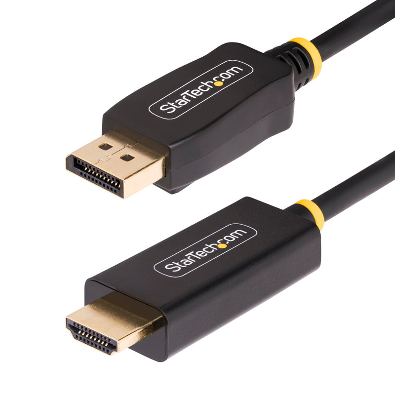 StarTech 6.6ft Active DP to HDMI 2.0b Cable, 4K 60Hz, HDR | 2m, Active Video Converter, 4:4:4 RGB, 7.1ch Audio, HDCP 1.4/2.3, Backward Compatible 4K 30Hz, DisplayPort to HDMI 2.0b