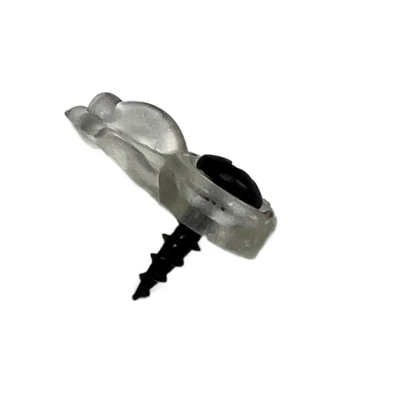 Glass Cabinet Panel Retainer Clips with Screws 25 Clips (Choose Your Offset and Color) by E.H.C. (Clear, 0/0 Flush) Clear