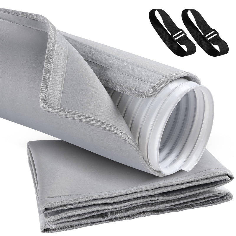 AGPTEK Portable Air Conditioner Hose Cover, Insulated AC Hose Sleeve for 5" & 5.9" Exhaust Hose, 60"AC Tube Duct Vent Wrap, Easy Installation, Gray