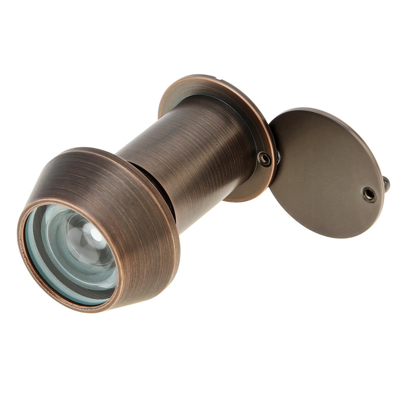 Door Viewer Peephole, Solid Brass 220-Degree Peephole for 1-3/8" to 2-23/64" Doors, Front Door Peephole with Heavy Duty Rotating Privacy Cover (Oil Rubbed Bronze) Oil Rubbed Bronze
