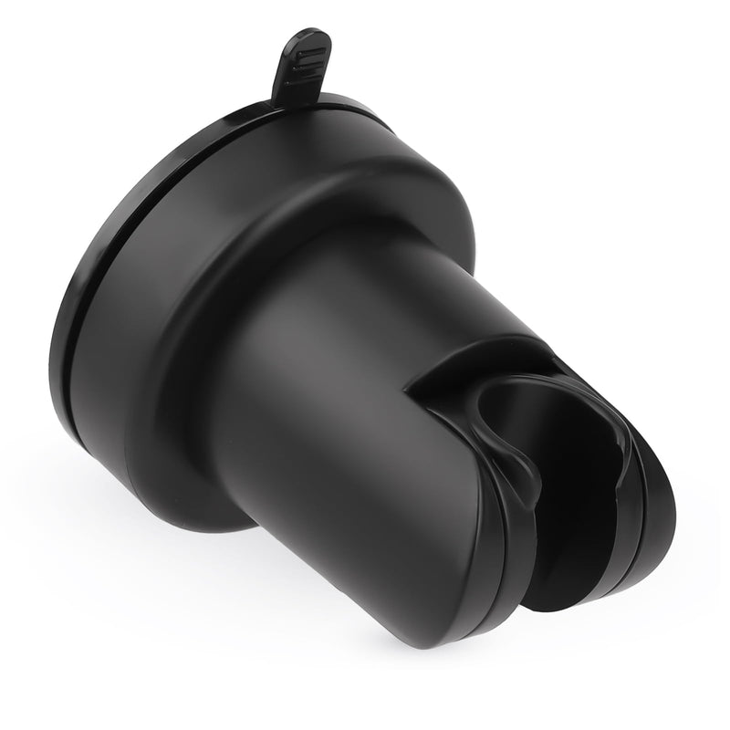Shower Head Holder Removable Wall Mount Holder with Vacuum Suction Cup Height Adjustable Shower Wand Holder & Wall Mount ABS Plastic Suction Holder for Bathroom black