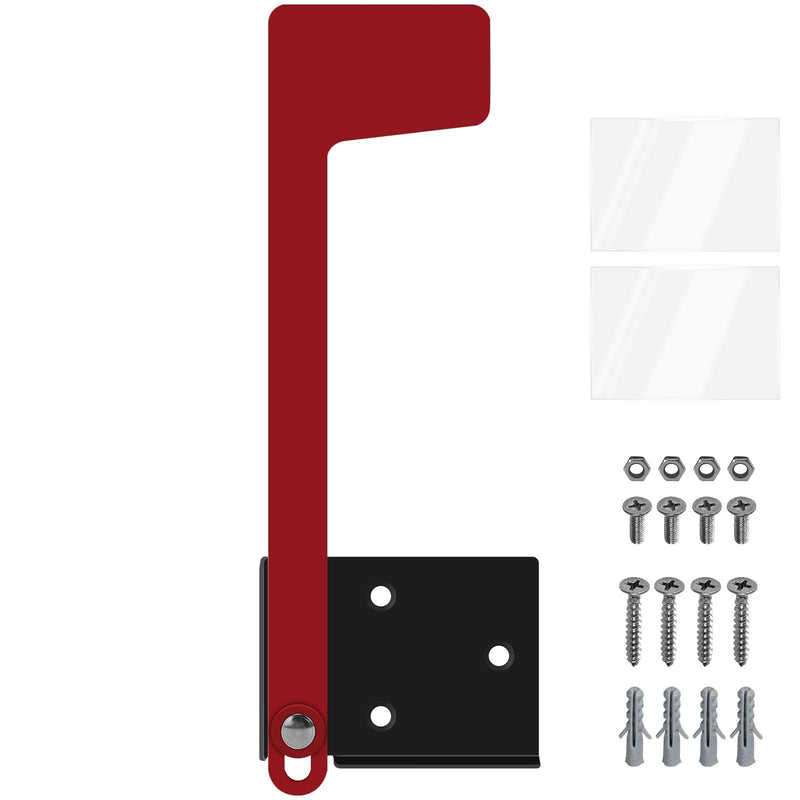 Merear Mailbox Flag Replacement Kit, Galvanized Steel Flag for Mailbox, Mailboxes Accessories, Two-Way Installation Methods for Wood, Wall, Metal, Stone, Mailbox Post-mount Flag
