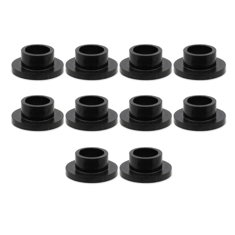 10pcs Flanged Sleeve Bearings M8 Bore 10.9mm OD 5.2mm Length POM Wrapped Oilless Bushings Nylon Bushings for Shaft, Black M8*10.9*5.2