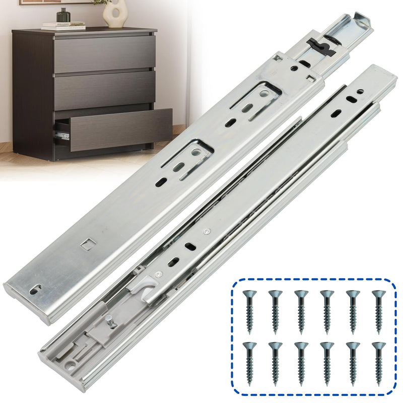 10 Inch Soft Close Drawer Slides 1 Pairs (2pcs) Heavy Duty Full Extension Ball Bearing, Side Mount Drawer Rails, Drawer Slide Glides for Dresser, Cabinet, Kitchen - Draw Slides 150LB Capacity Soft Close-1-Pair 10 Inch