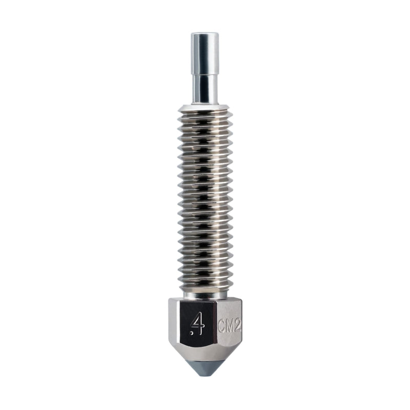 Microswiss FlowTech - CM2 Nozzle - Copper Body, M2 Hardened High Speed Steel Tip, Long Life, Wear Resistant, Made in USA (.4mm) .4mm